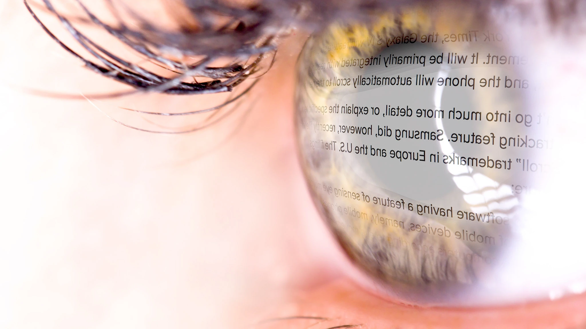 The Samsung Galaxy S IV will reportedly let customers scroll through text using only their eyes (eye image: Shutterstock)