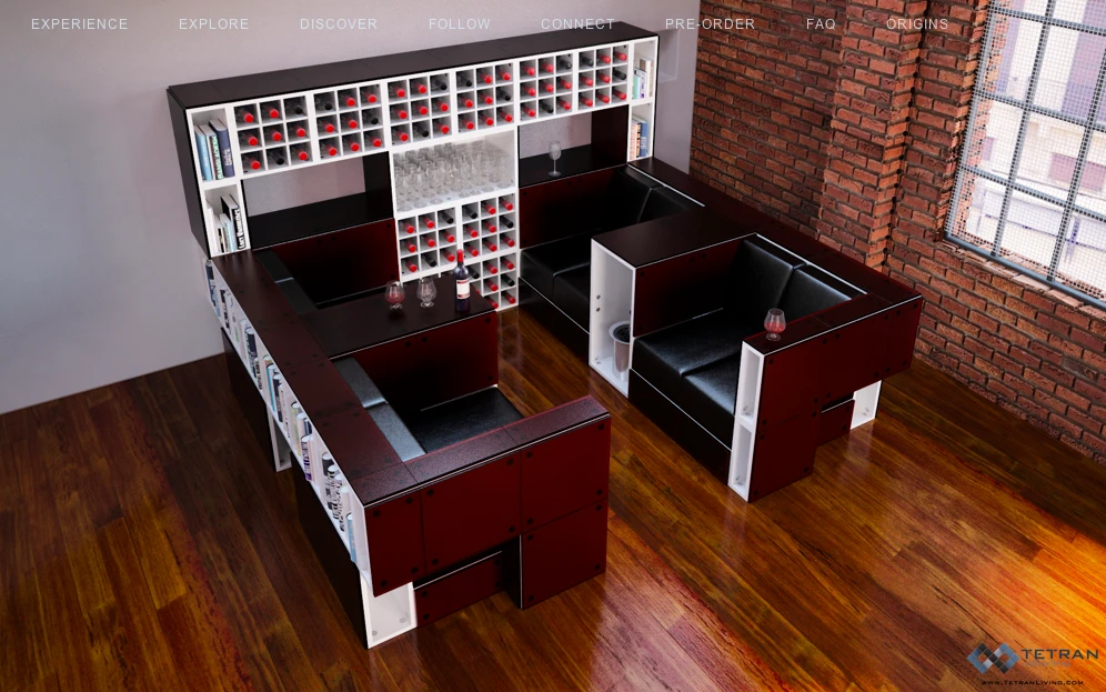 Tetran CEO and co-founder Ruke Keragala writes that both LEGO and Transformers toys were an inspiration when designing the modular furniture