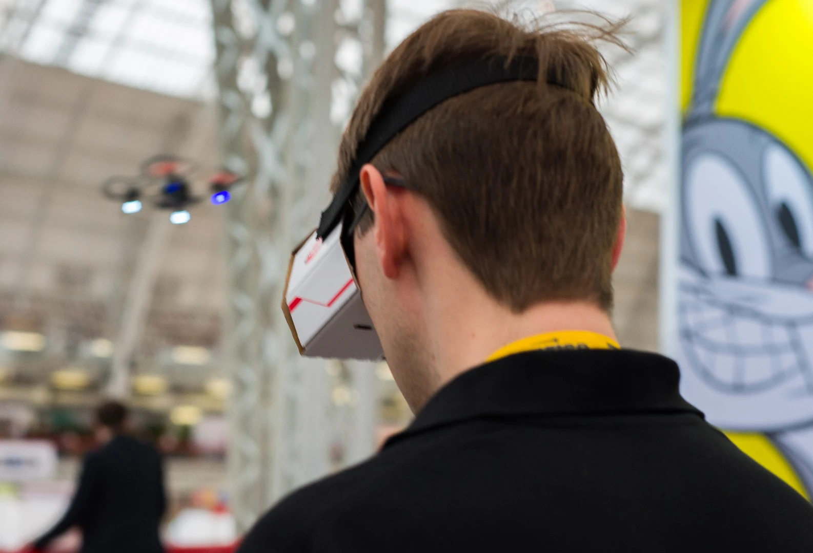The Micro Drone 3.0 being flown in First Person View (FPV) mode
