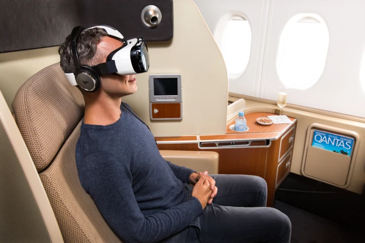 Qantas will soon be offering first-class passengers a virtual reality experience in midair