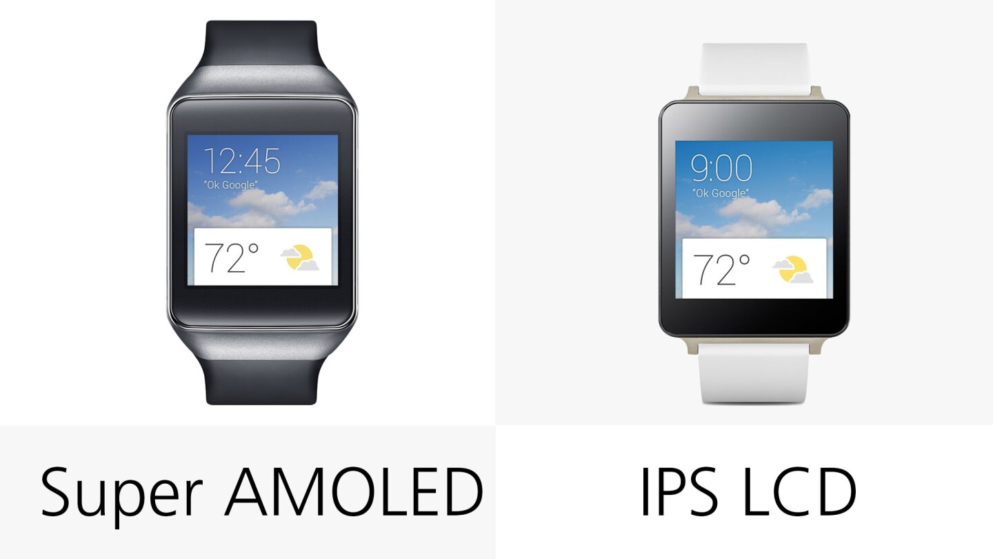 The Gear Live's AMOLED display could potentially make it the better choice for outdoor visibility
