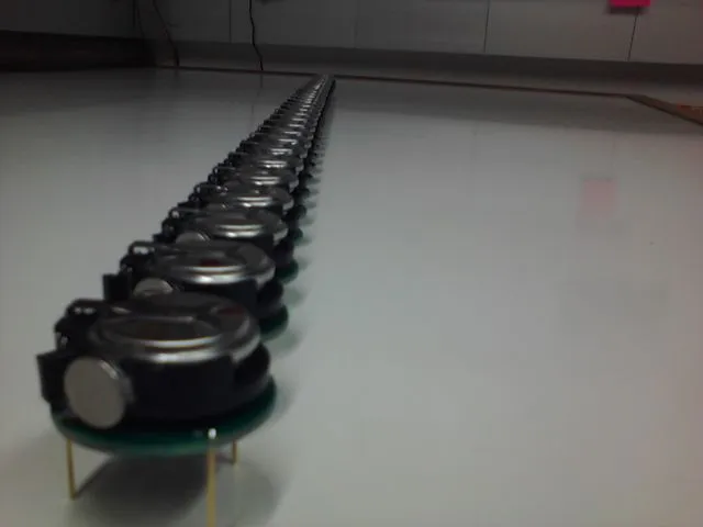 Kilobots are tiny autonomous swarming robots, that cost about $14 a piece to build (Photo: Harvard University)