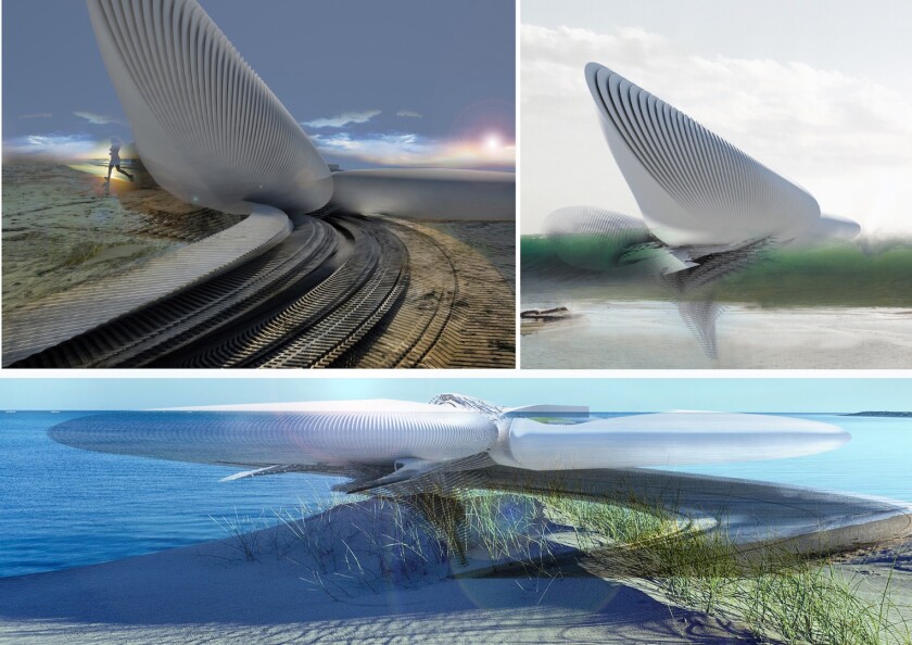 Harmonic Turbine Tidal Hotel would catch the tide in a way likened to surfing