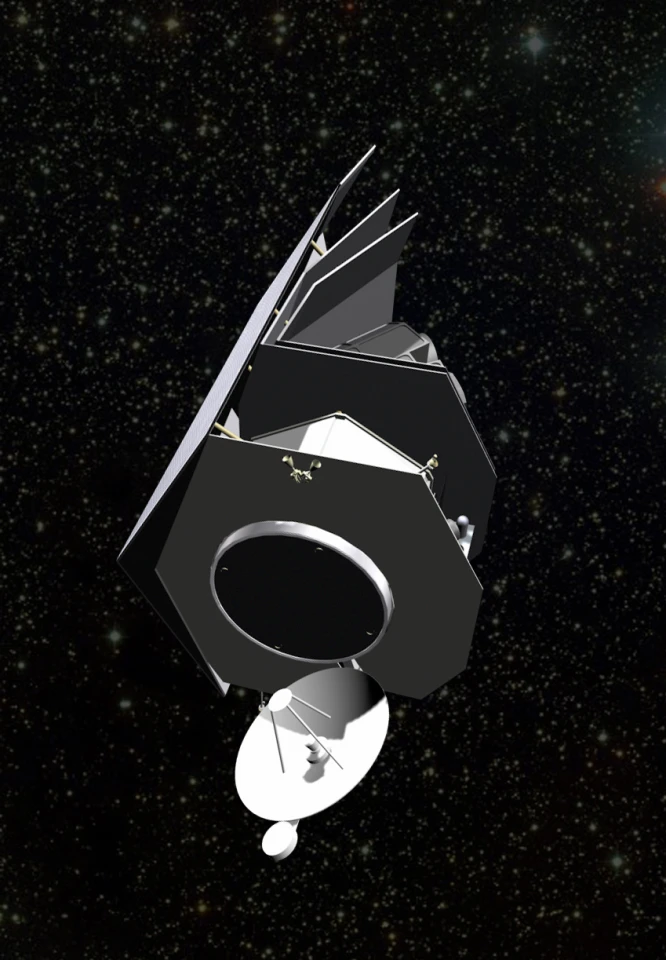 An artist's impression of the Sentinel satellite (Image: Ball Aerospace)