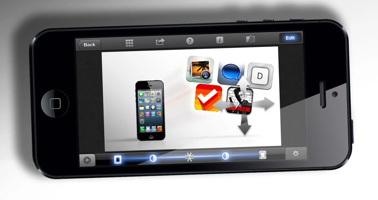 iPhoto is a gesture-based photo editor from Apple