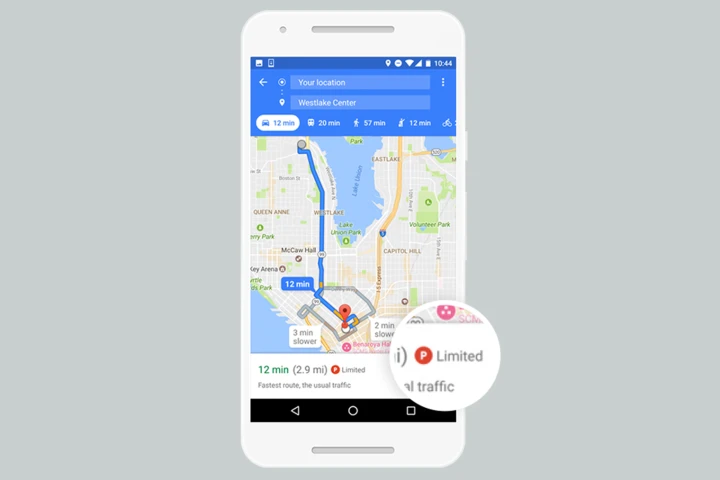 Google Maps is rolling out a parking difficulty icon