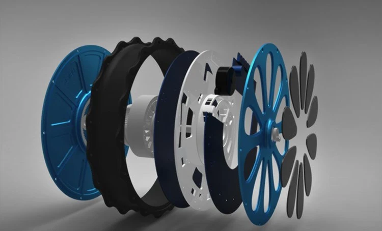 Exploded view of the EZ Wheelie