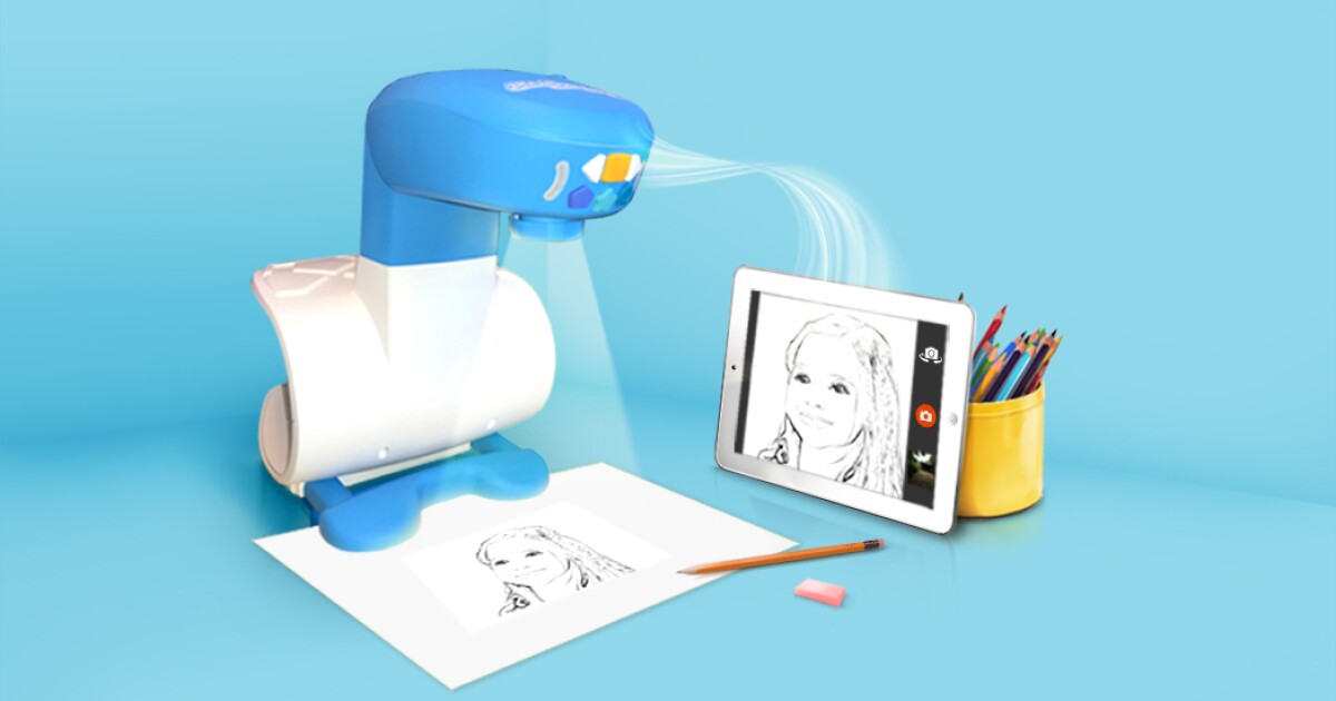 Smart projector helps teach budding little artists how to draw