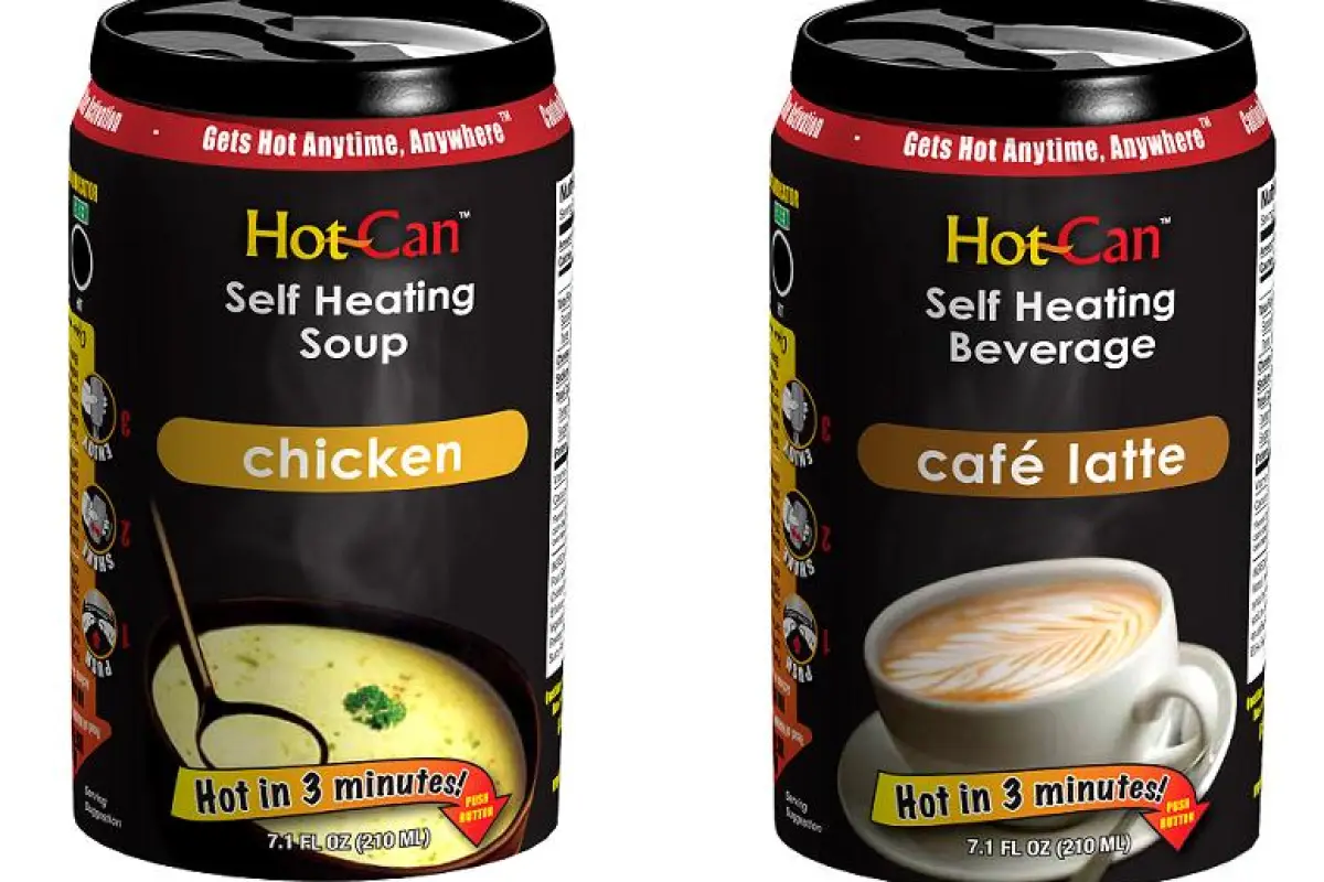 Both soups and drinks are available in the Hot Can