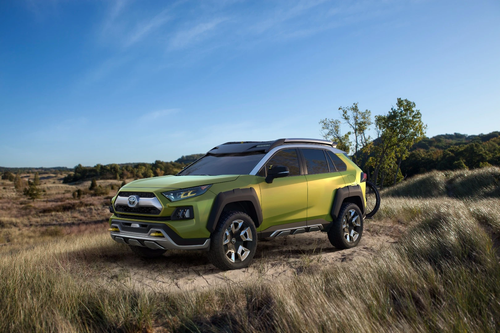 Toyota imagines the FT-AC using a gas or hybrid powertrain with AWD and terrain management