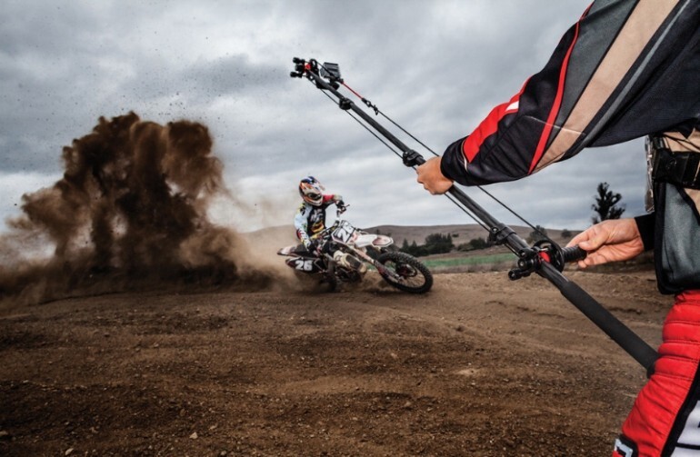 The Joby Action Jib allows users to create GoPro footage which is different to that filmed with typical mounts