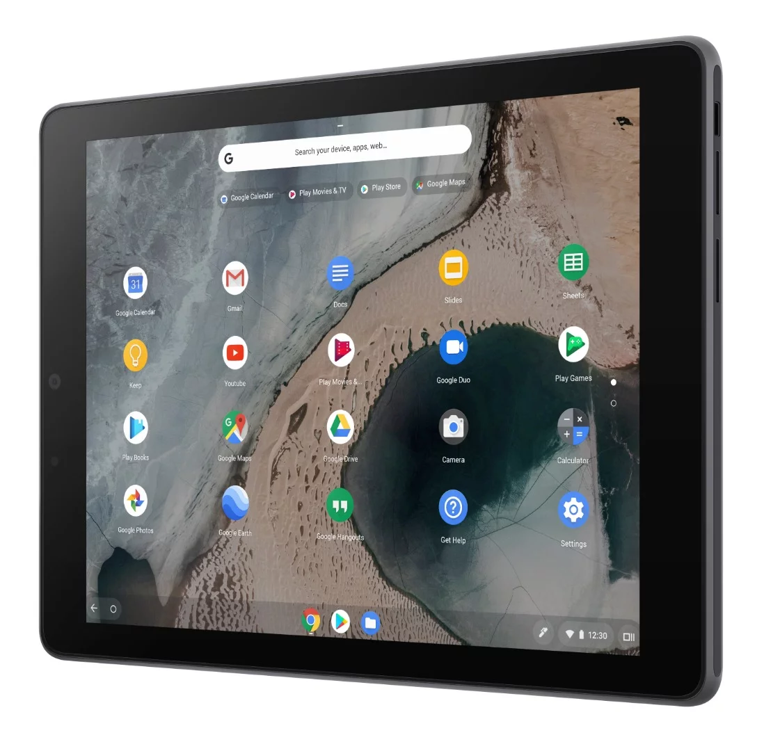 The Chromebook CT100 tablet features hexa-core processing (with two Cortex A72 cores and four Cortex A53 cores) and Mali graphics