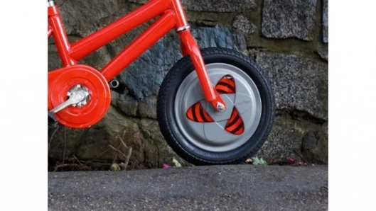 The Gyrowheel replaces the bike's stock front wheel
