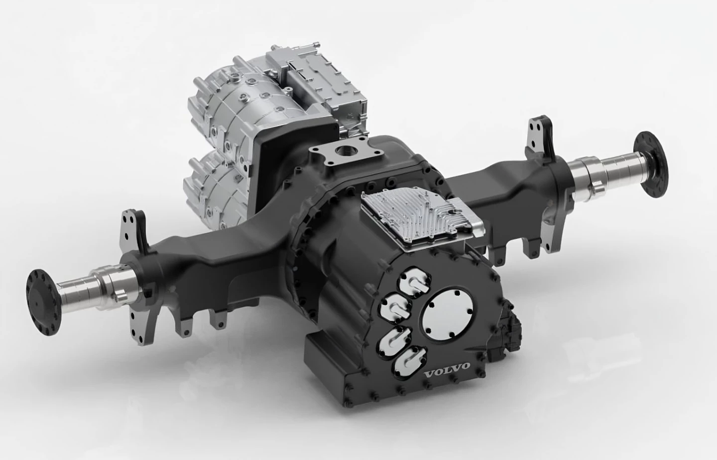 Volvo's clever efficiency hack: the "e-axle", combining the motors, transmission and trans-axles all in a single unit
