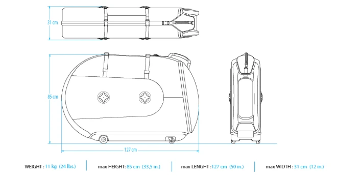 The Biknd Helium is a bicycle shipping case that uses inflatable bladders to protect one's bike