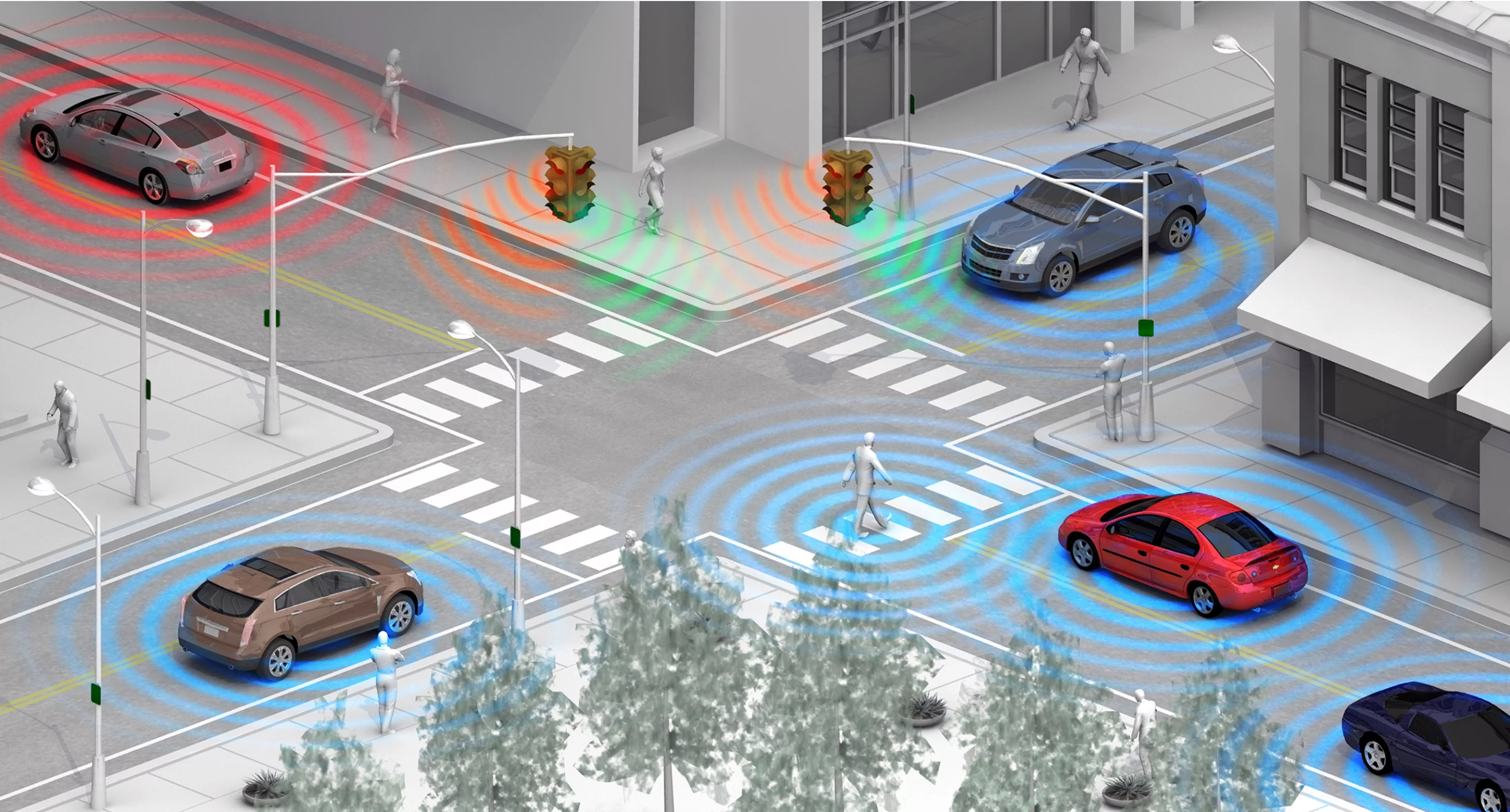 A system using Wi-Fi Direct technology being develop by GM has the potential to detect pedestrians and cyclists before the driver notices them
