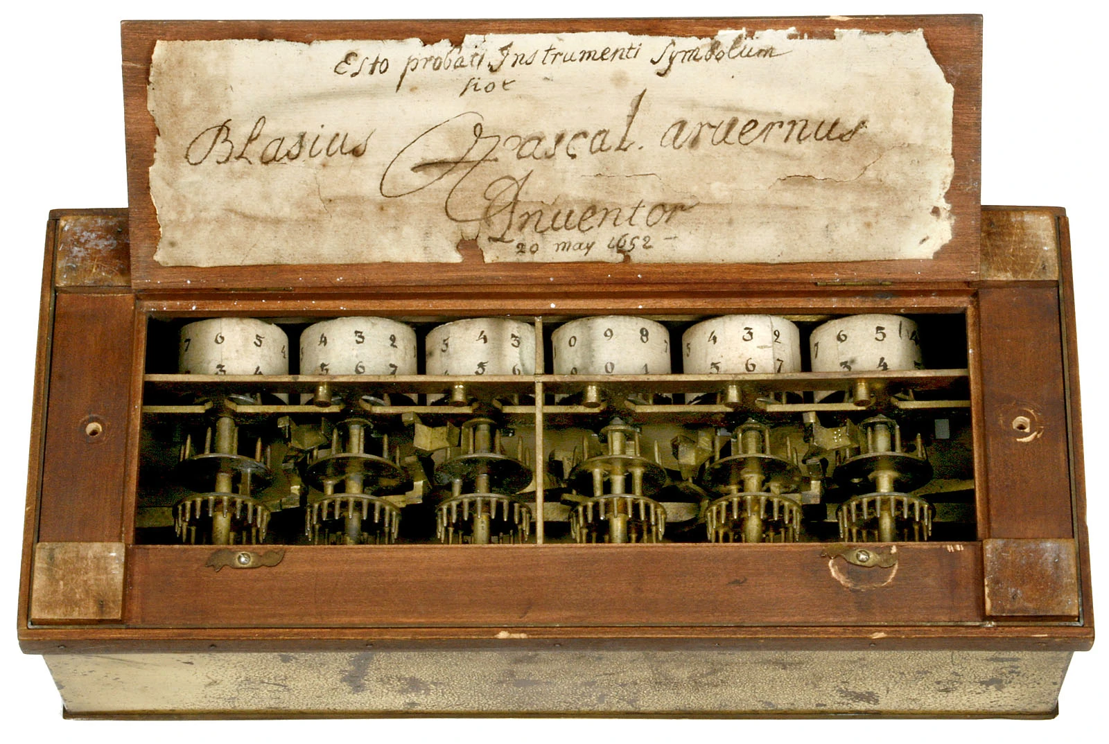An early 20th century working reproduction of Pascal's calculator