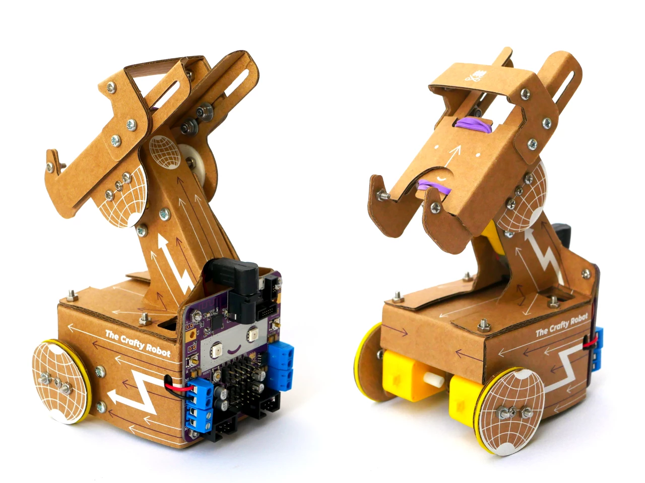 Once assembled from a kit, a smartphone is placed in the cradle, the robot registered with an online service and a video chat set up