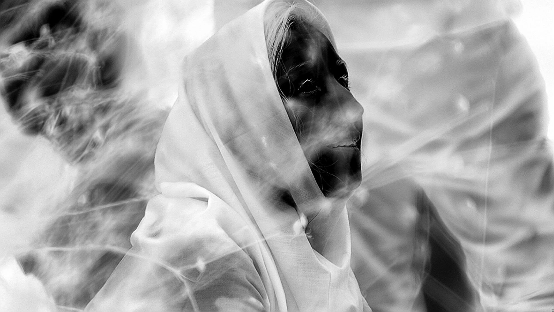 Richard Mosse Incoming 2015 – 16 three channel black and white high definition video, surround sound, 52 min 10 sec (looped) Cinematographer / Editor: Trevor Tweeten Composer / Sound Designer: Ben Frost Co - commissioned by the National Gallery of Victoria, Melbourne and the Barbican Art Gallery, London National Gallery of Victoria, Melbourne Purchased with funds donated by Christopher Thomas AM and Cheryl Thomas, Jane and Stephen Hains, Vivien and Graham Knowles, Michael and Emily Tong and 2016 NGV Curatorial Tour donors, 2017