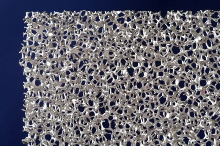 A piece of the TiFoam titanium bone replacement material
