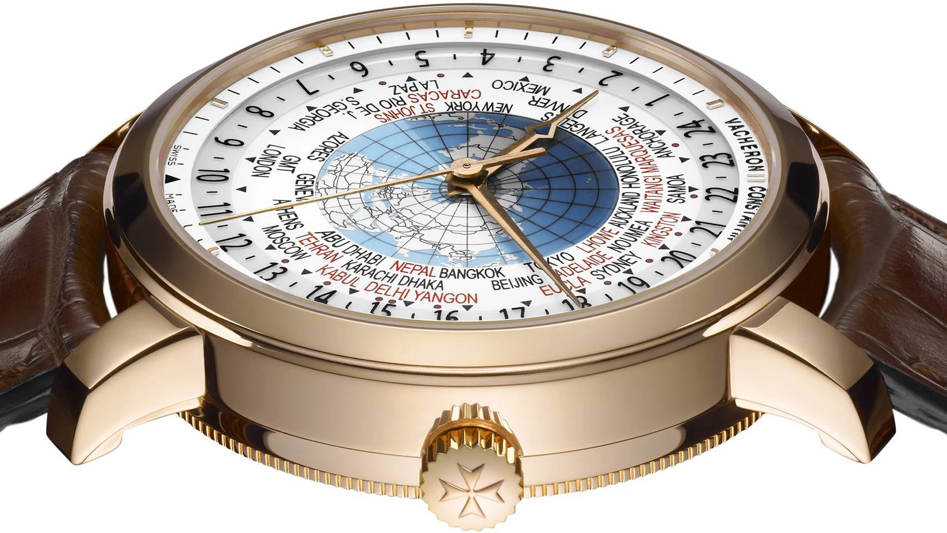 Vacheron Constantin's Patrimony Traditionnelle World Time model tells the time in all the world's 37 time zones