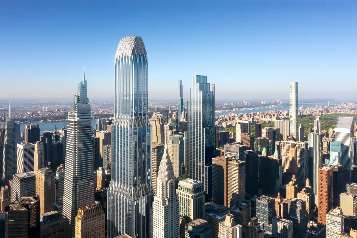 The 175 Park Avenue skyscraper will rise to a height of 1,545 ft (470 m) in New York City
