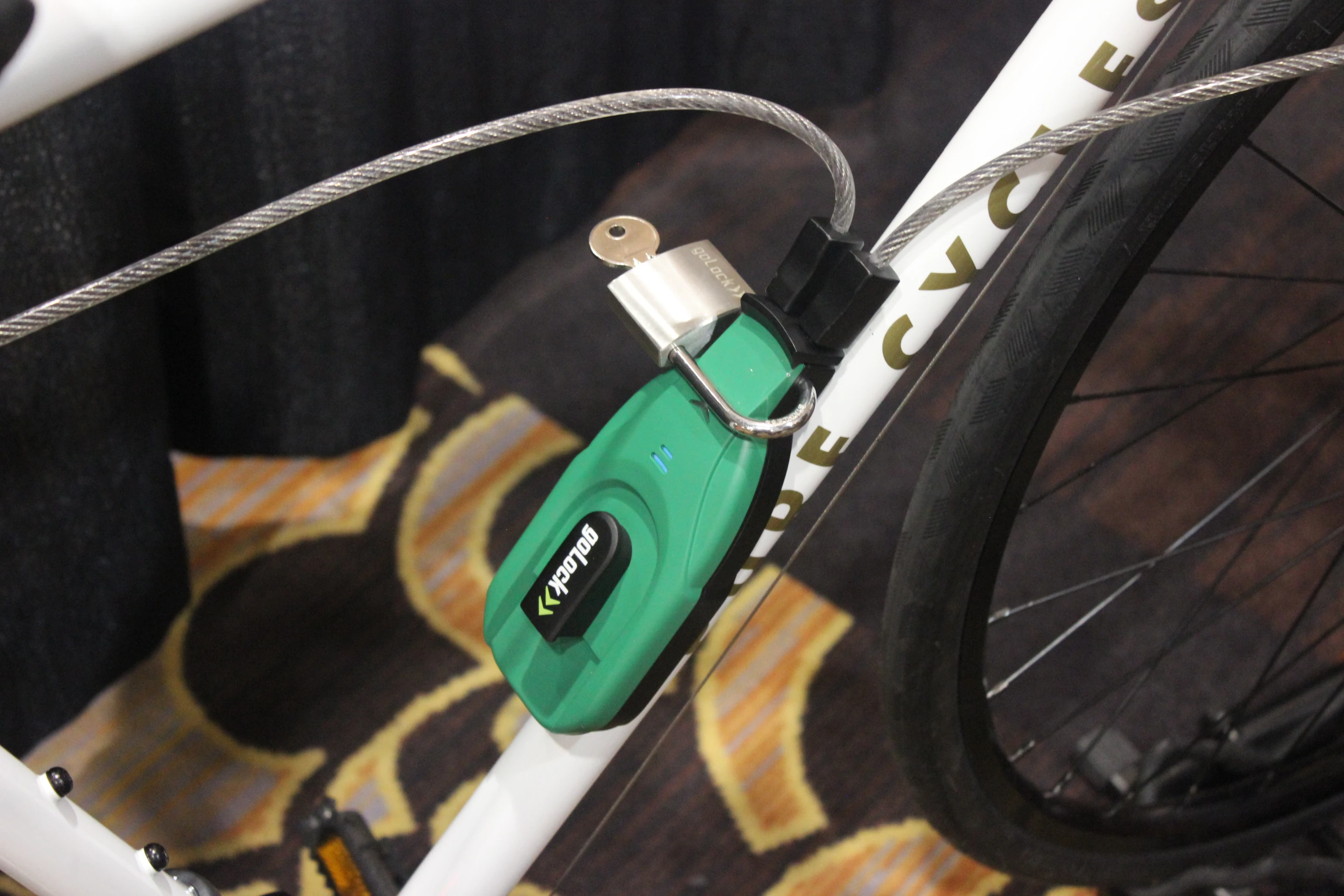 The goLock Venture can be mounted on a bicycle's frame