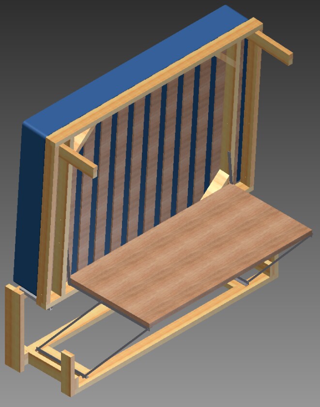 Graham Phakos first designed his UrbanDesk combined bed and desk using AutoDesk Inventor