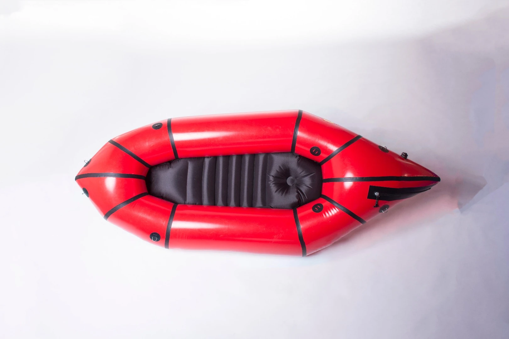 The inflatable sleeping surface helps fill out the center of the raft and ready it for a night of sleep