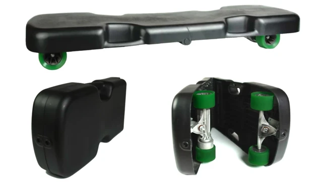 The Caseboard is an electric skateboard that folds in half for carrying like a briefcase when not rolling about