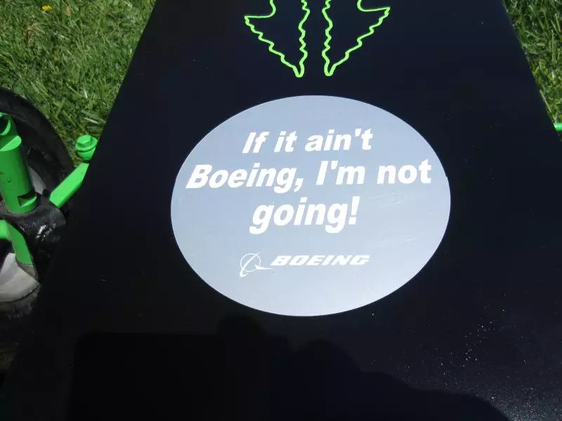 Jet Powered Junior Dragster is powered by a Boeing turbojet engine