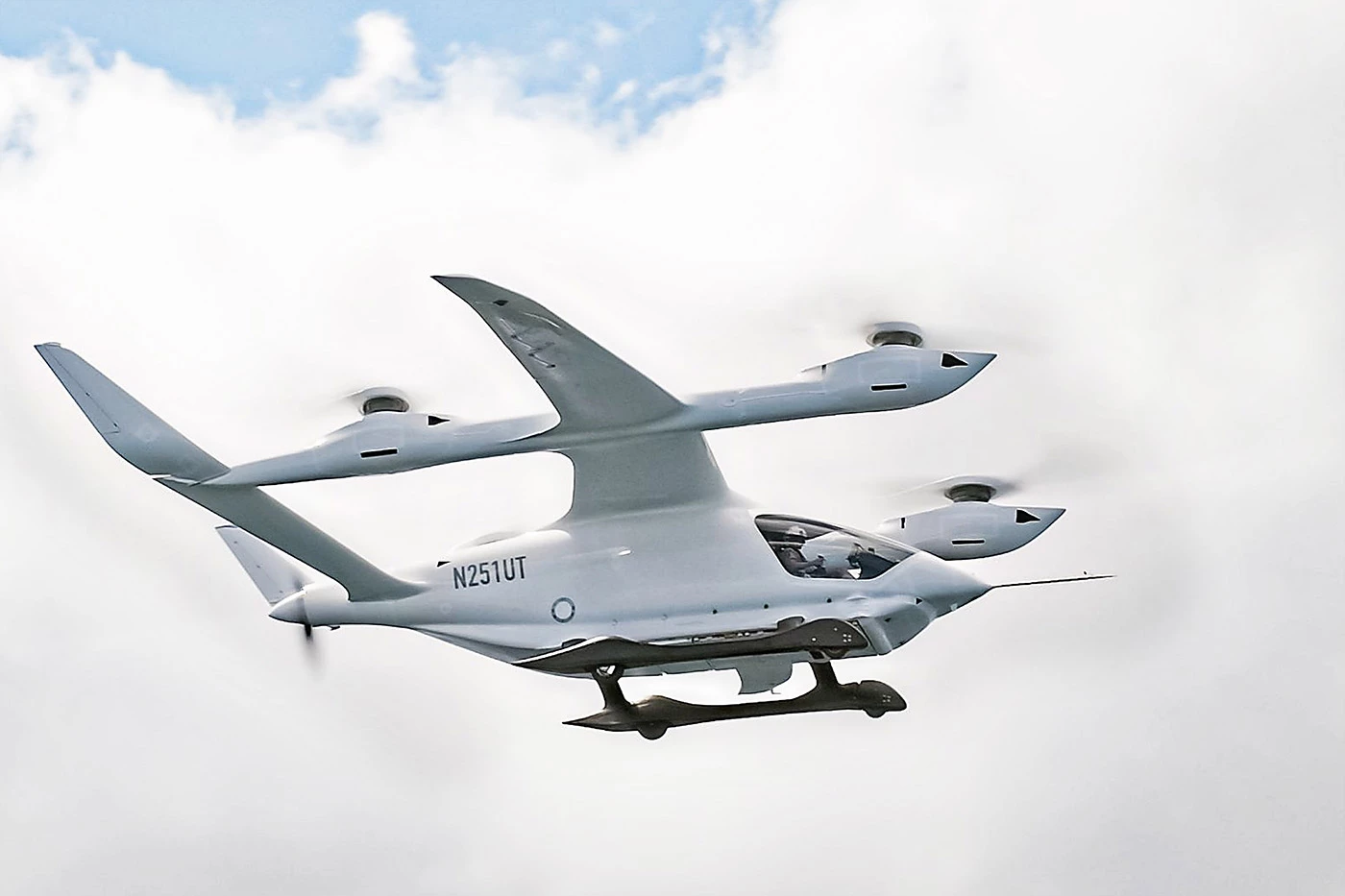 eVTOL batteries need to handle high discharge rates while aircraft - such as the BETA Technologies A250 eVTOL prototype shown - are in flight, so power density is crucial