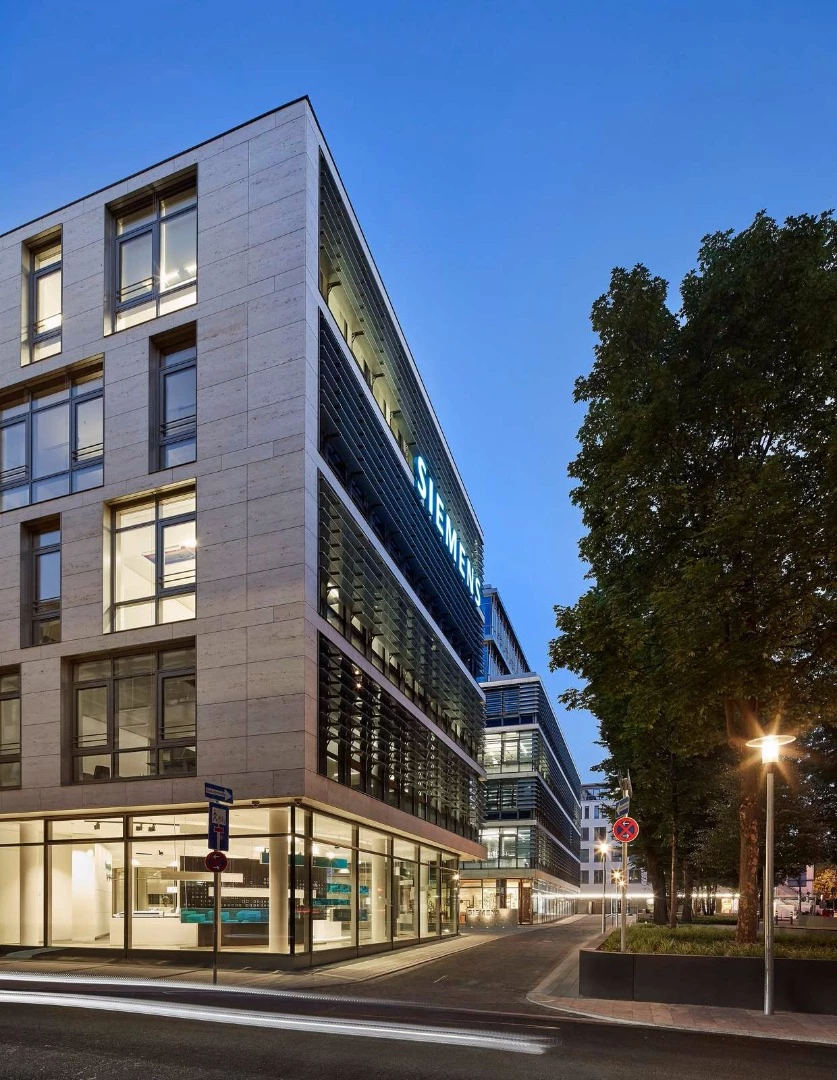 The building is wrapped in a 16,000-sq m (172,200-sq ft) glass façade