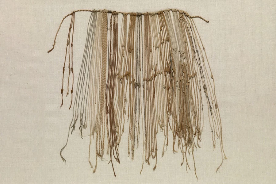 A traditional Incan quipu