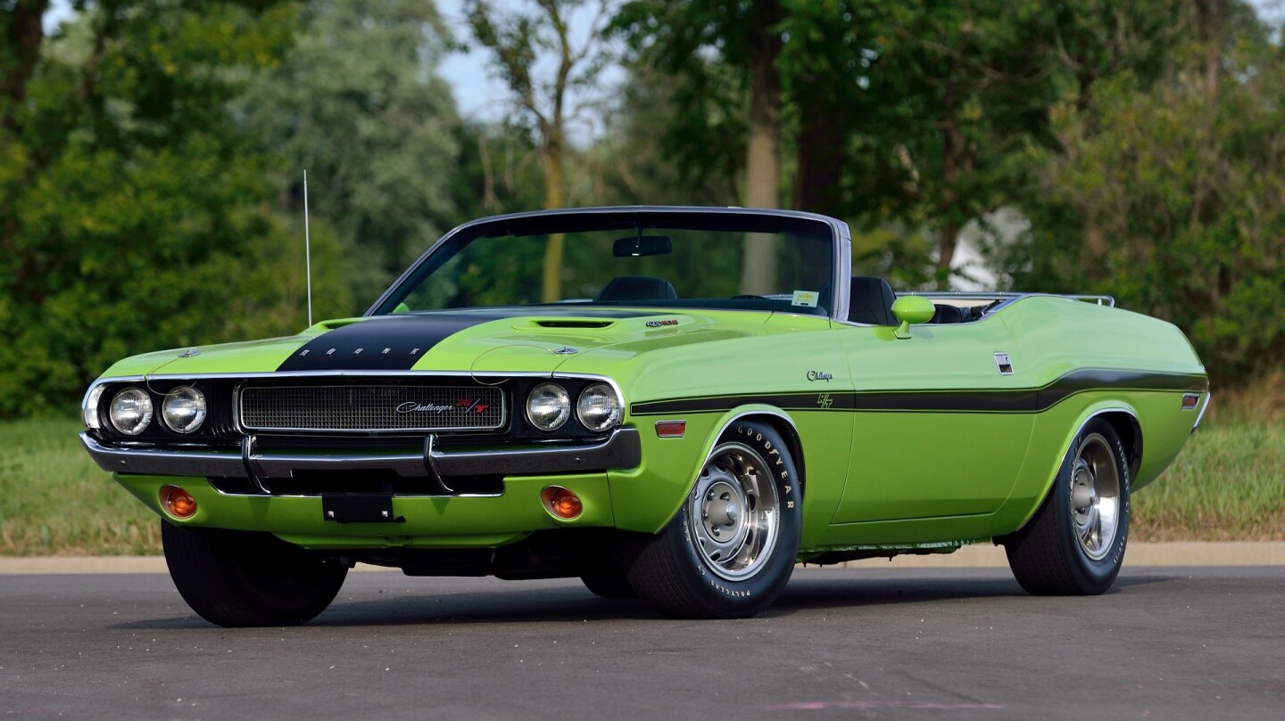 This 1970 Dodge Hemi Challenger R/T Convertible has an estimated price of $2,000,000 to $2,500,000