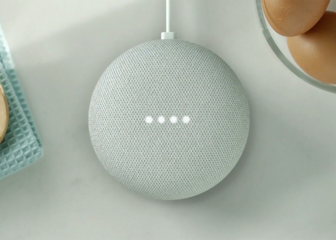 The smaller Google Home Mini is a rival to the Echo Dot from Amazon