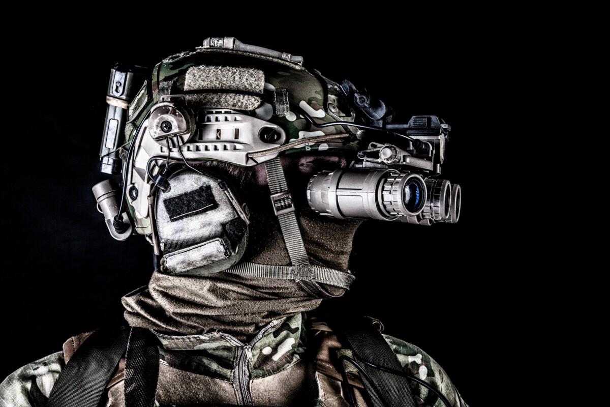 DARPA is launching a program to slim down night-vision eyewear from the bulky goggles in use today (pictured above)