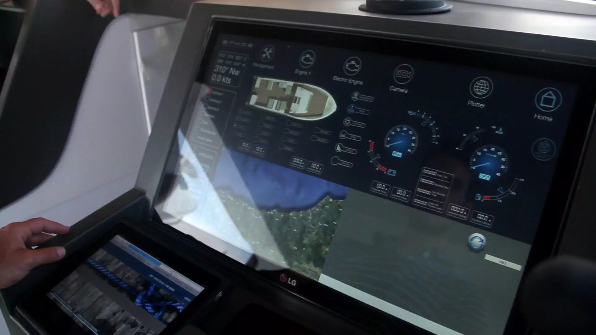 A touchscreen command center offers monitoring and control