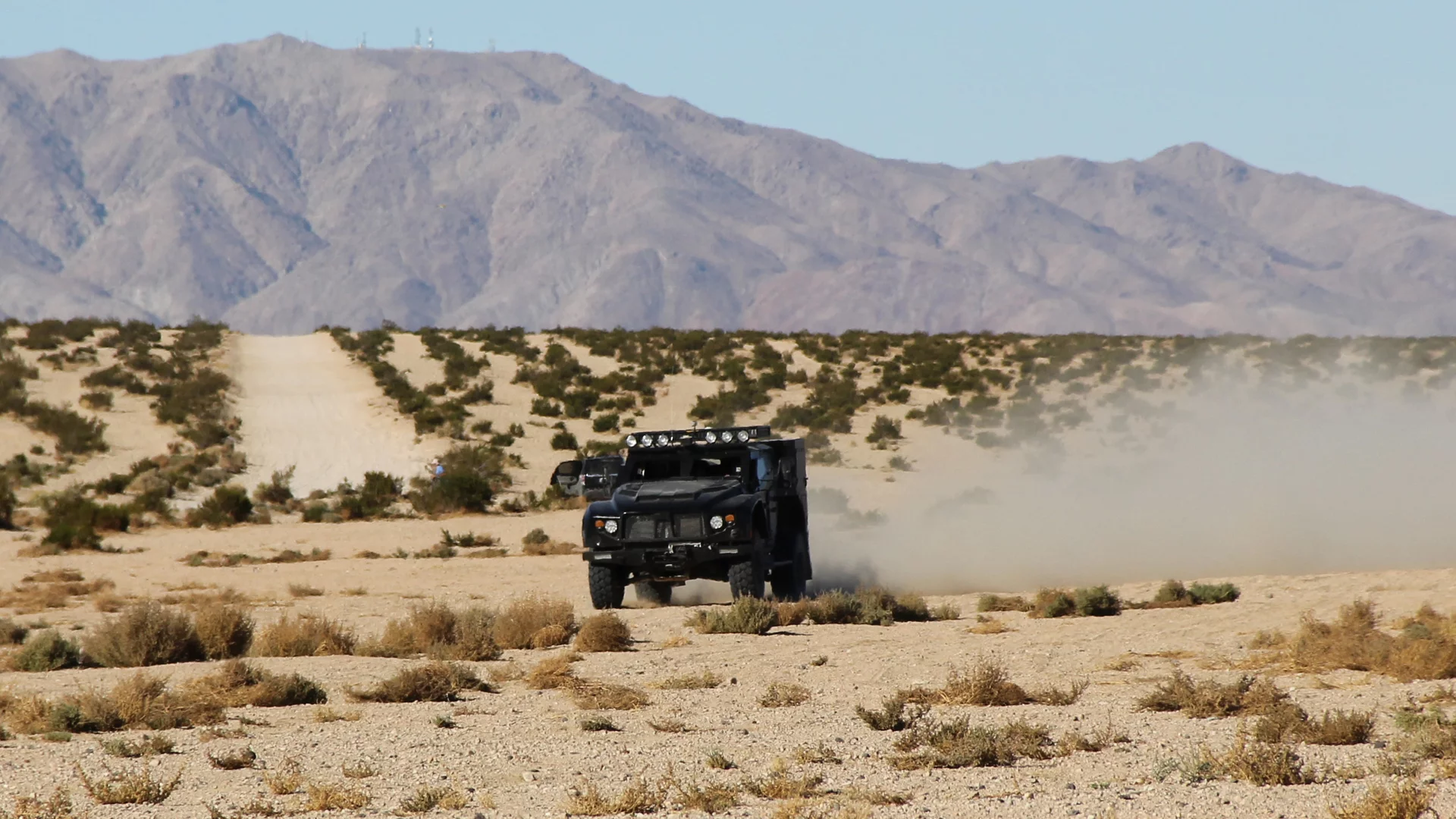 The Oshkosh LCV Concept at speed during testing
