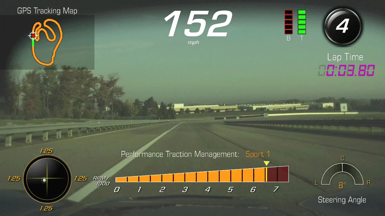 Drivers can choose from several different data overlay options
