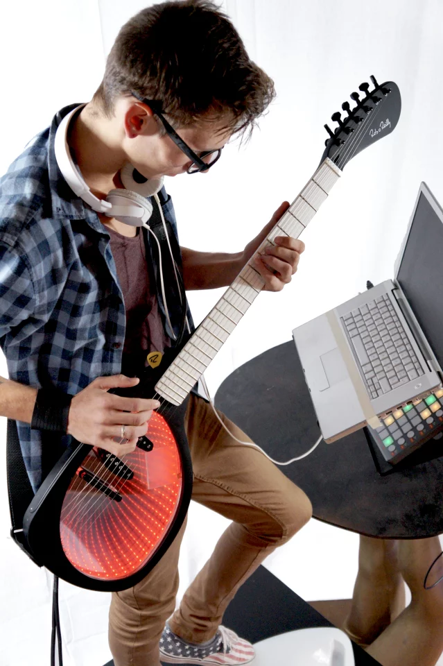 The electronics get power via the USB cable plugged into a computer or laptop running favored music creation or recording software