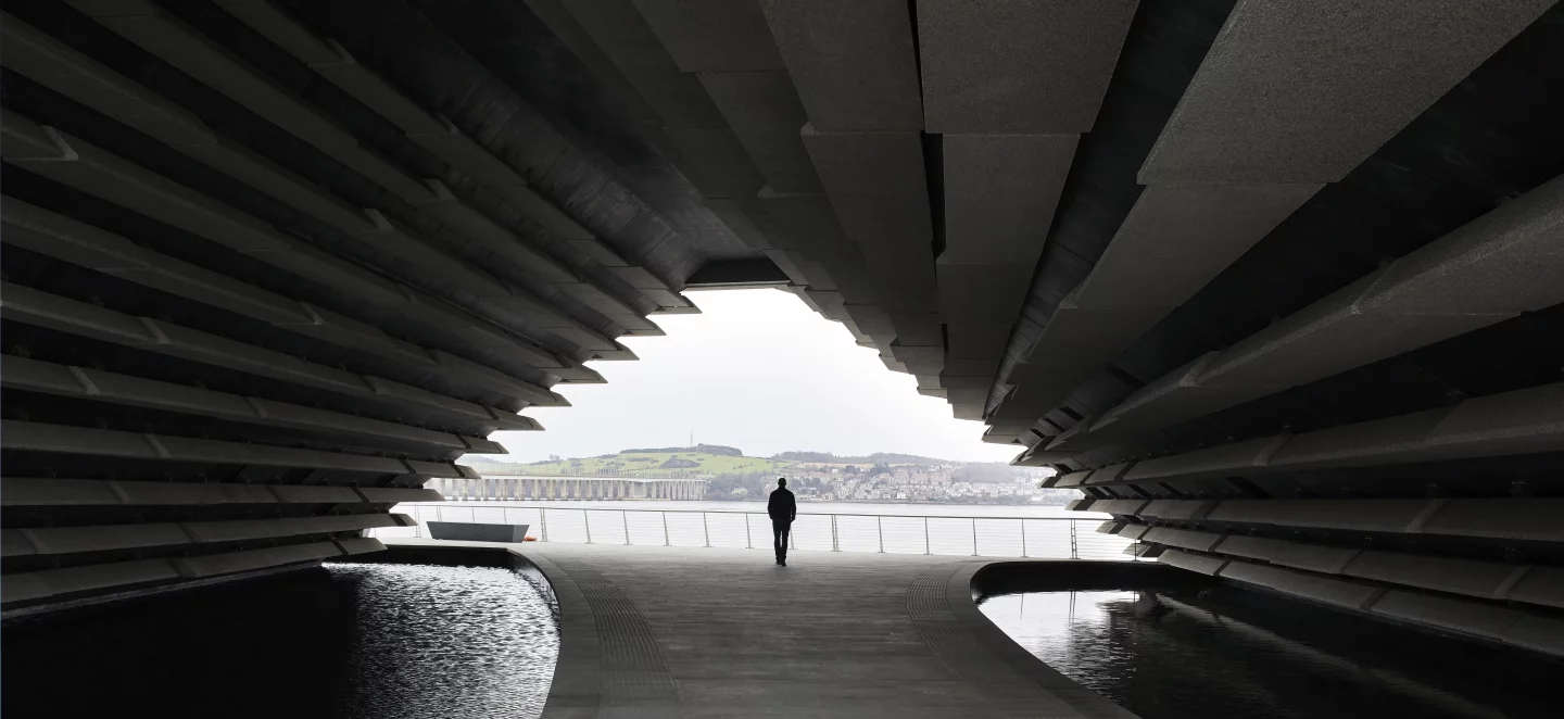 A large void runs through the center of the V&A Dundee