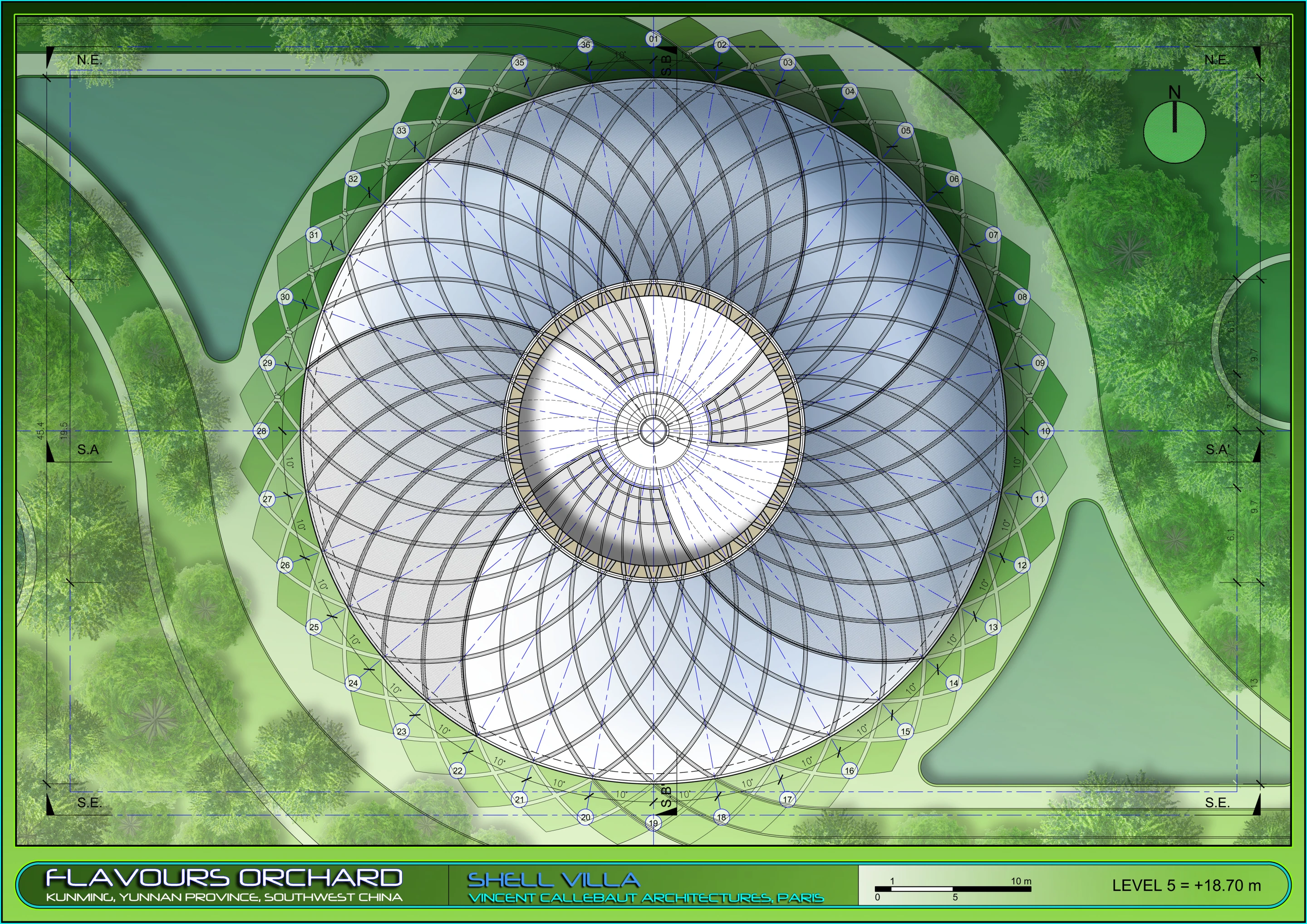 Shell Villa level 5 (Image: Vincent Callebaut Architectures)