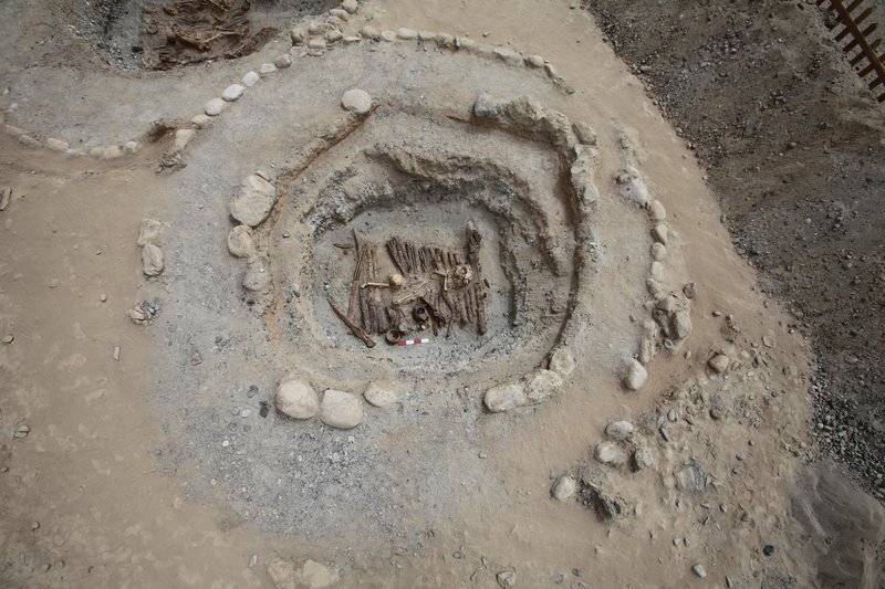 An aerial view on the 2,500-year-old tomb