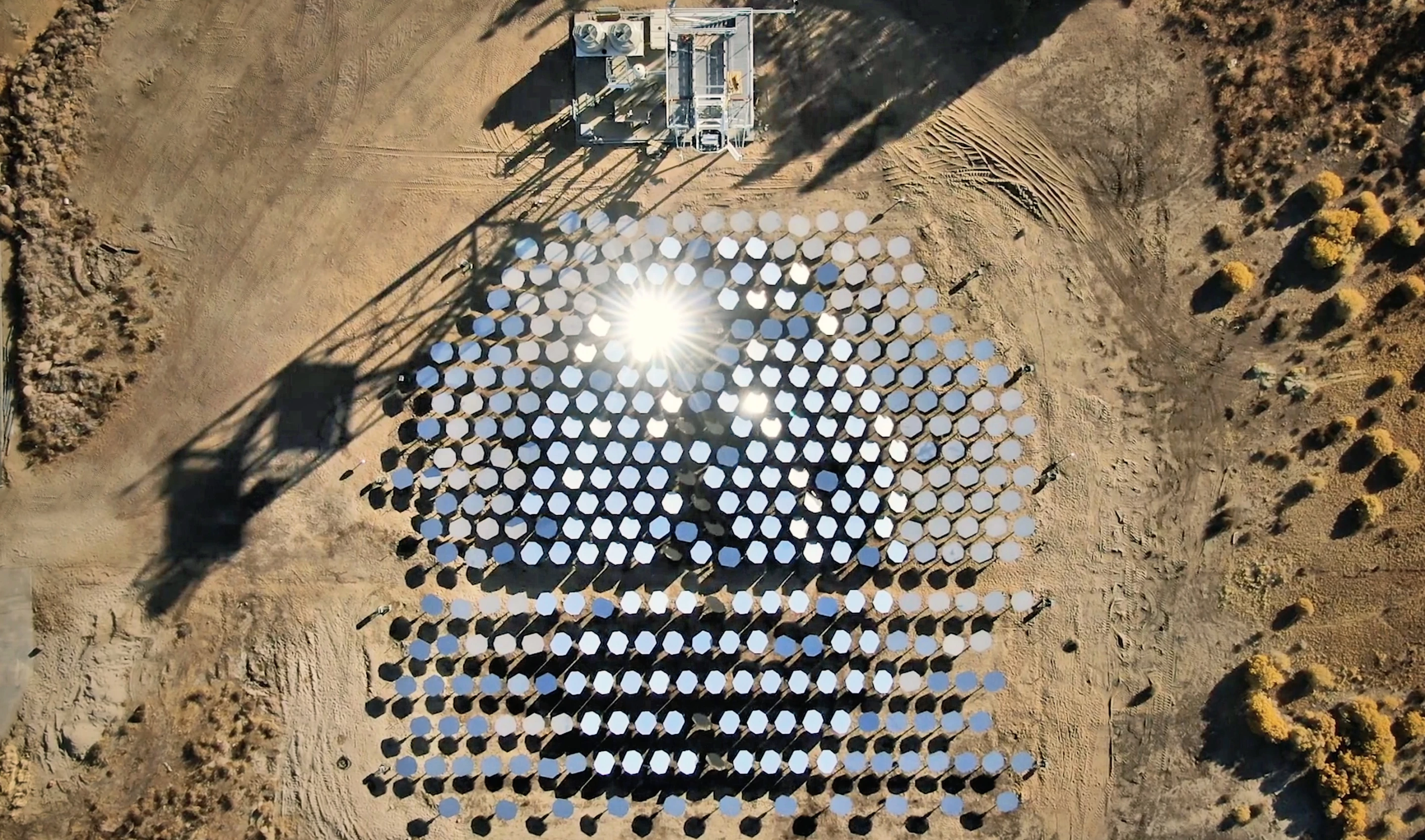 Heliogen's concentrating solar system in Lancaster, California