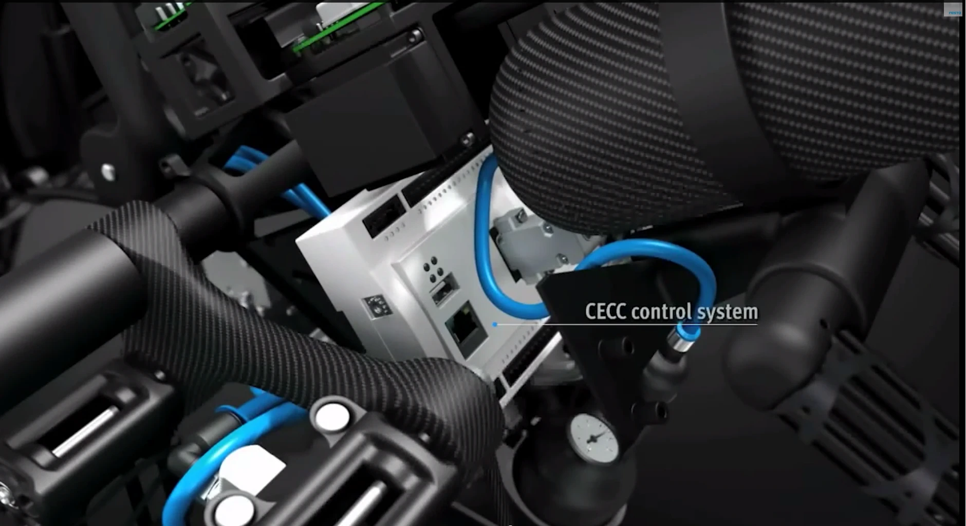 The control system is vital to providing stable jump kinematics (Image: Festo)