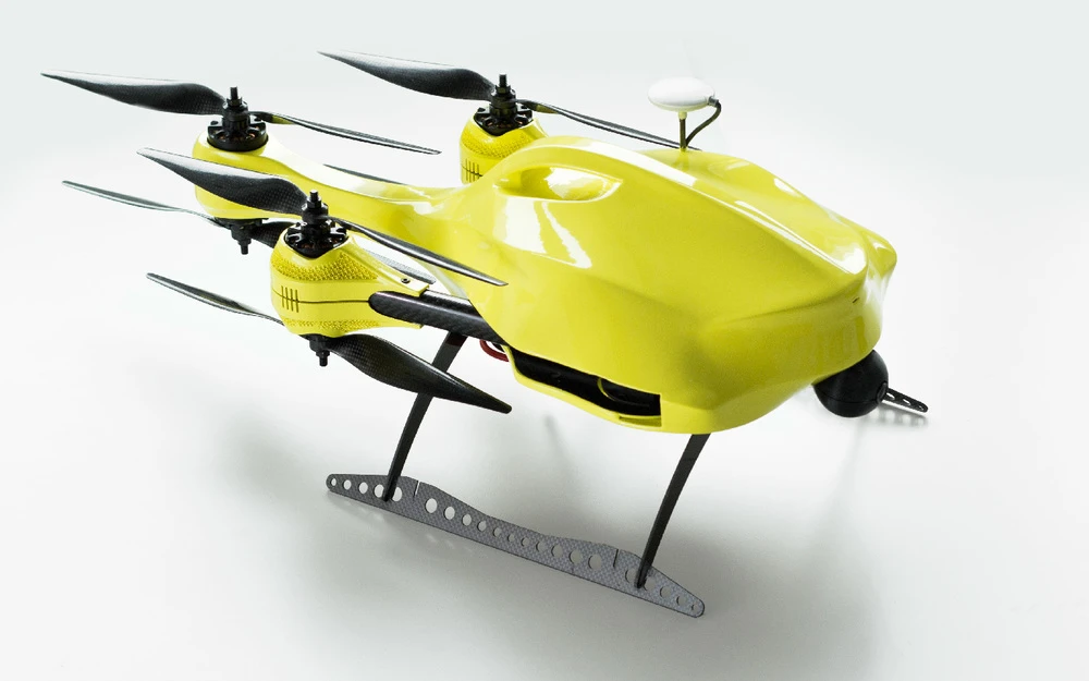 In building his prototype Ambulance Drone, Momont developed a new kind of UAV frame that incorporates a toolbox designed to carry medical supplies