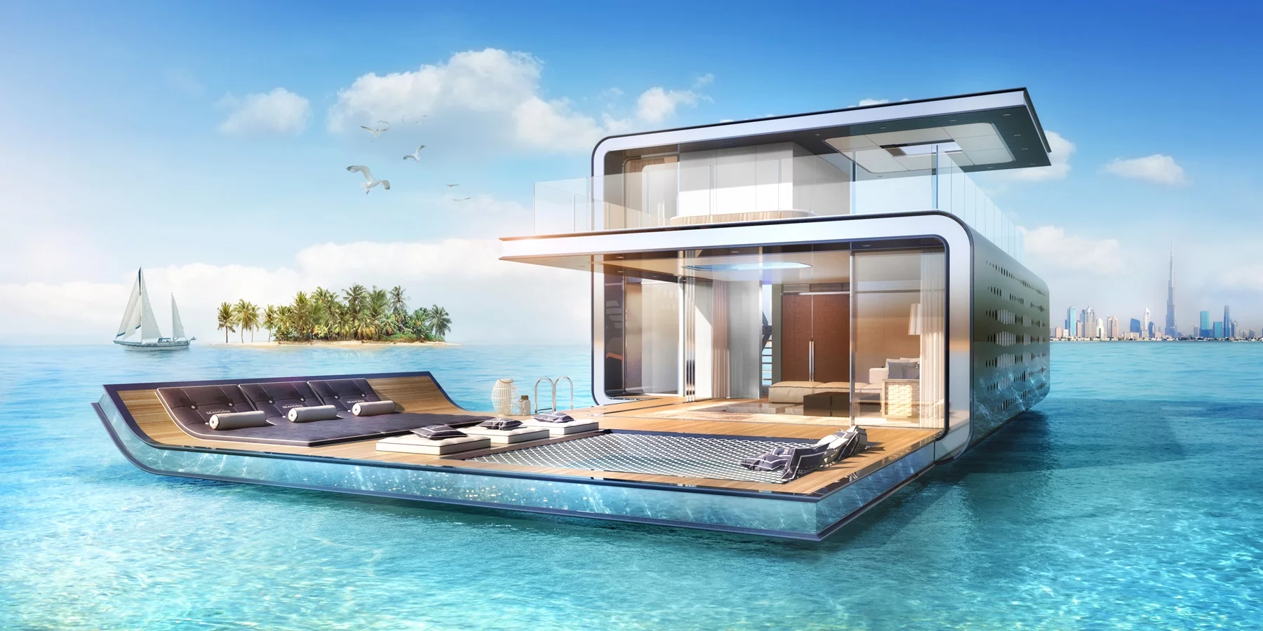 The Signature Edition Floating Seahorse covers 4,004 sq ft (372 sq m)