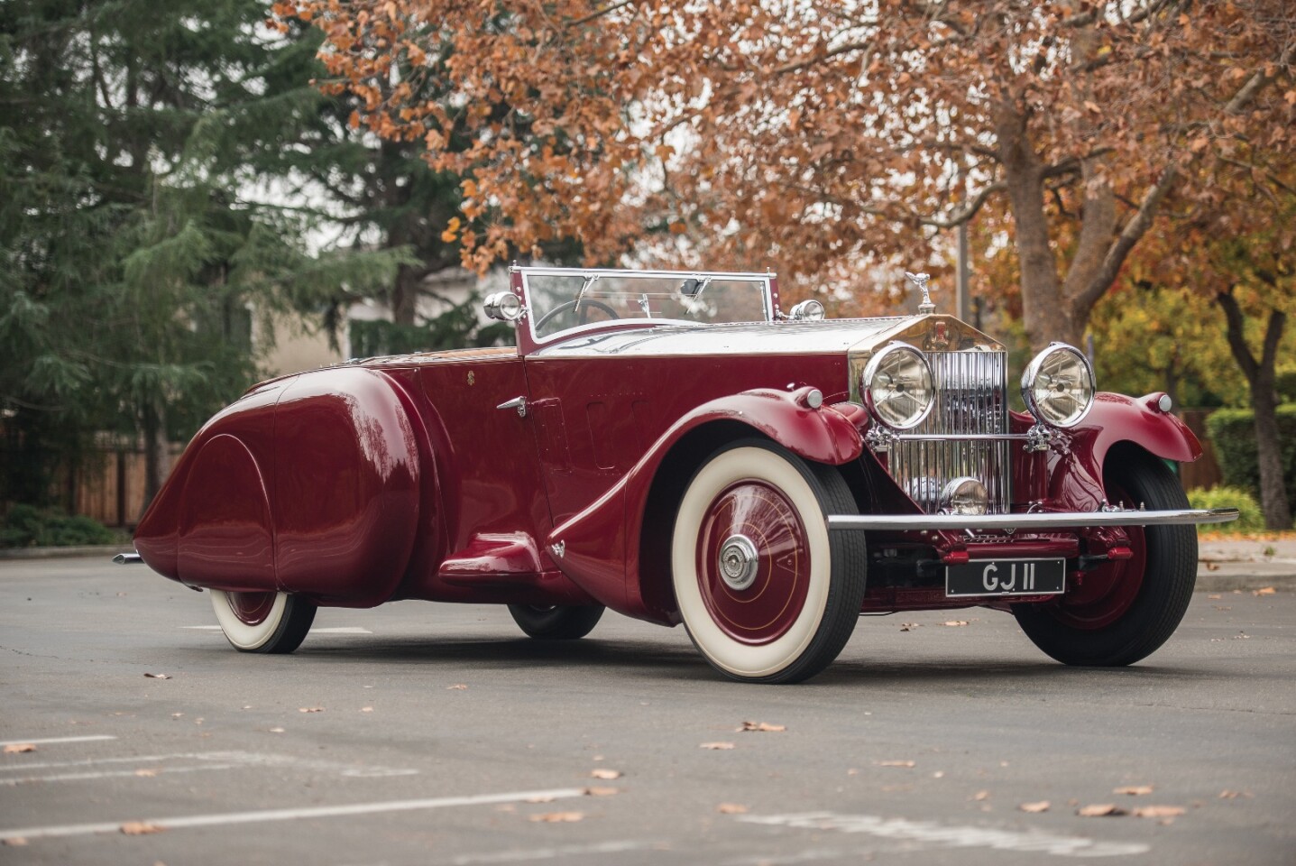 One of history's most beautiful and timeless automotive designs was created by Barker, best known for its conservative design as the longstanding coachbuilder for both Rolls-Royce and British royalty. Created for the 1930 London Motor Show, the two-passenger Phantom II Torpedo Sports is probably the most sporting Rolls-Royce Phantom ever built and led to further orders, of which this is one. It is believed that this car was originally delivered to Maharaja Gulab Singh of Rewa, one of the many Indian royals who were devoted Rolls-Royce clients at the time. This 1930 Rolls-Royce Phantom II Torpedo Sports by Barker has an estimated price of $2,500,000 to $3,500,000