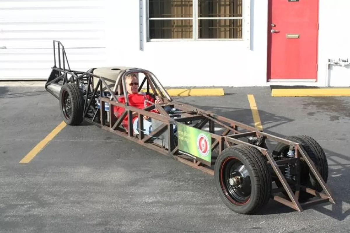 The LSR Streamliner, once complete, will be used in an attempt on the land speed record for steam-powered vehicles